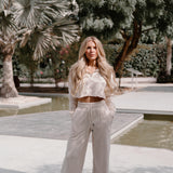 Chill Fit Cropped Zip Up Jumper - Vanilla