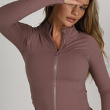 Sculpted Form Fit Jacket - Mauve