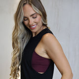 Soft Sway Low Slung Vest- Black