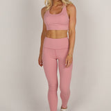 Sculpted High Waisted Leggings - Blush