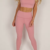 Sculpted High Waisted Leggings - Blush
