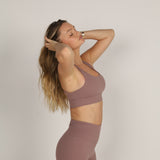 Sculpted Fine Line Bra - Mauve