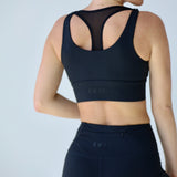Sculpted Long Line Bra - Black