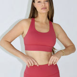 Sculpted High Waisted Leggings - Raspberry
