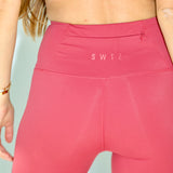 Sculpted High Waisted Leggings - Raspberry