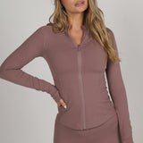 Sculpted Form Fit Jacket - Mauve
