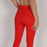 Sculpted High Waisted Leggings - Scarlet