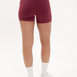 Sculpted High Waisted Biker Shorts - Mulberry