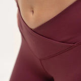 Sculpted X-Over Scrunch Bum Leggings - Mulberry