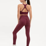 Sculpted X-Over Scrunch Bum Leggings - Mulberry