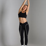 Sculpted 2.0 X Over Leggings with Rope - Black