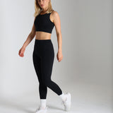 Sculpted 2.0 Long Line Bra - Black