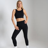 Sculpted 2.0 Long Line Bra - Black