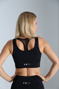 Sculpted 2.0 Long Line Bra - Black