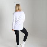 Soft Sway- Ignite Longsleeve Tee in White