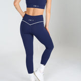 Sculpted 2.0 X Over Leggings with Rope - Midnight