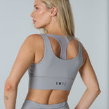 Sculpted 2.0 Long Line Bra - Lunar Grey