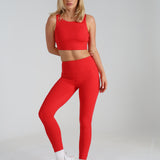 Sculpted 2.0 Long Line Bra - Scarlet