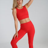 Sculpted 2.0 Long Line Bra - Scarlet