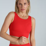 Sculpted 2.0 Long Line Bra - Scarlet