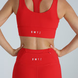 Sculpted 2.0 Long Line Bra - Scarlet