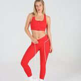 Sculpted 2.0 X Over Leggings with Rope - Scarlet