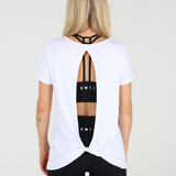 Soft Sway - Apex Twist Tee in White