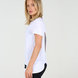 Soft Sway - Apex Twist Tee in White