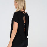 Soft Sway - Apex Twist Tee in Black