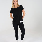 Soft Sway - Apex Twist Tee in Black