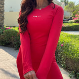 Sculpted 2.0 High Waisted Vest Set - Scarlet