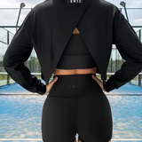 Cross Back Comfort Jumper - Black