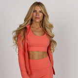 Sculpted Form Fit Jacket - Coral