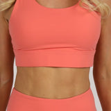 Sculpted Fine Line Bra - Coral
