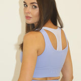 Sculpted Long Line Bra - Lilac
