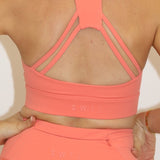 Sculpted Fine Line Bra - Coral