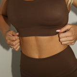 Sculpted Fine Line Bra - Chocolate