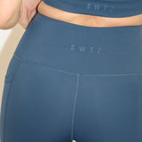 Sculpted Side Pocket Leggings - Cobalt