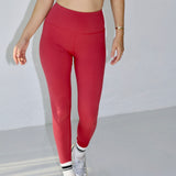 Sculpted High Waisted Leggings - Raspberry