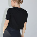 Soft Sway Crop T-Shirt - Black