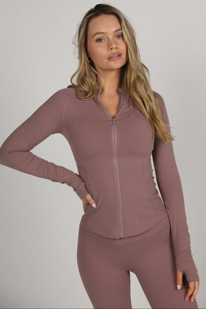 Sculpted Form Fit Jacket - Mauve