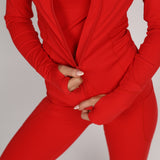 Sculpted Form Fit Jacket - Scarlet
