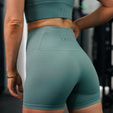 Sculpted High Waisted Shorts - Sage