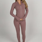 Sculpted High Waisted Leggings - Mauve