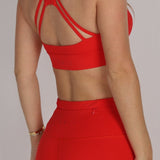 Sculpted Fine Line Bra - Scarlet