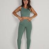Sculpted High Waisted Leggings - Sage